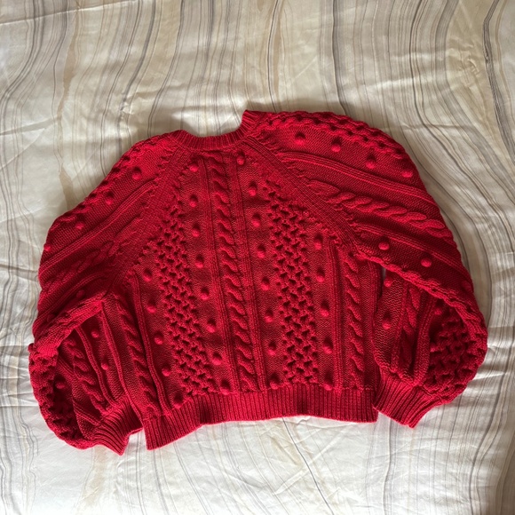 THE GREAT. MOUNTAINSIDE CARDIGAN DEEP ROSE SZ 1 - Picture 7 of 9